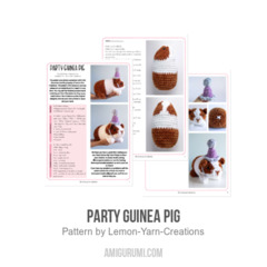 Party Guinea Pig amigurumi pattern by Lemon Yarn Creations