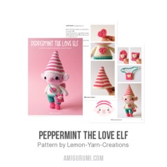 Peppermint the Love Elf amigurumi pattern by Lemon Yarn Creations