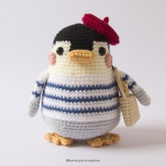 Pierre the Penguin amigurumi pattern by Lemon Yarn Creations