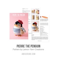Pierre the Penguin amigurumi pattern by Lemon Yarn Creations