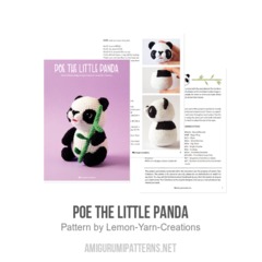 Poe the Little Panda amigurumi pattern by Lemon Yarn Creations