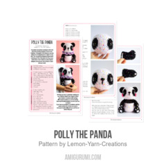 Polly the Panda amigurumi pattern by Lemon Yarn Creations