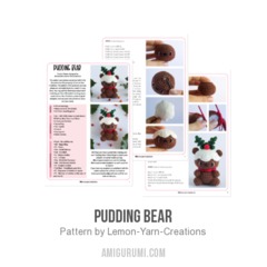 Pudding Bear amigurumi pattern by Lemon Yarn Creations