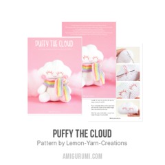 Puffy the Cloud amigurumi pattern by Lemon Yarn Creations