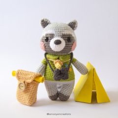 River and Rocco the Scout Raccoons amigurumi pattern by Lemon Yarn Creations