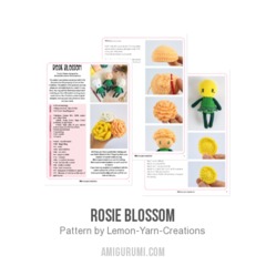 Rosie Blossom amigurumi pattern by Lemon Yarn Creations