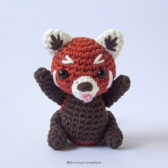 Ruby the Red Panda amigurumi pattern by Lemon Yarn Creations