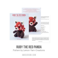 Ruby the Red Panda amigurumi pattern by Lemon Yarn Creations