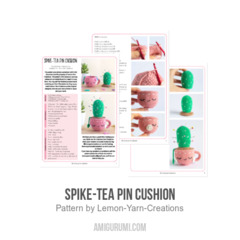 Spike-tea Pin Cushion amigurumi pattern by Lemon Yarn Creations