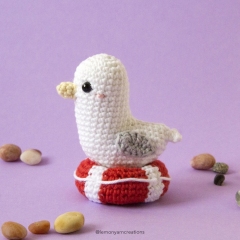 Summer Seagull amigurumi pattern by Lemon Yarn Creations