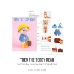 Theo the Teddy Bear amigurumi pattern by Lemon Yarn Creations