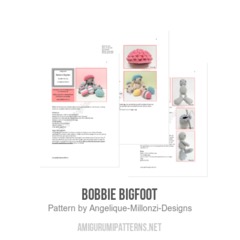 Bobbie Bigfoot amigurumi pattern by Mrs Milly