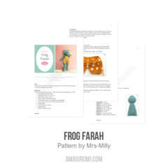 Frog Farah amigurumi pattern by Mrs Milly
