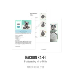 Racoon Raffi amigurumi pattern by Mrs Milly