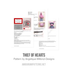 Thief of hearts amigurumi pattern by Mrs Milly