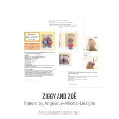 Ziggy and Zoë amigurumi pattern by Mrs Milly