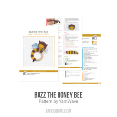 Buzz the Honey bee amigurumi pattern by YarnWave