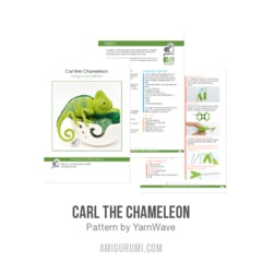 Carl the Chameleon amigurumi pattern by YarnWave
