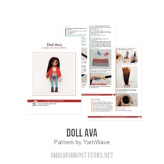 Doll Ava amigurumi pattern by YarnWave