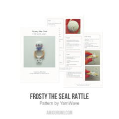 Frosty the Seal rattle amigurumi pattern by YarnWave