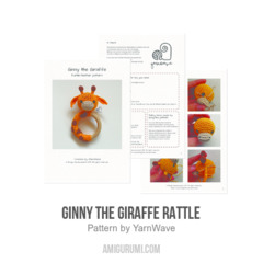 Ginny the Giraffe rattle amigurumi pattern by YarnWave