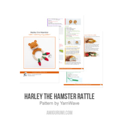 Harley the Hamster rattle amigurumi pattern by YarnWave