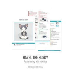 Hazel the Husky amigurumi pattern by YarnWave