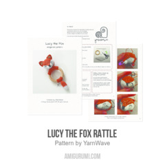 Lucy the Fox rattle amigurumi pattern by YarnWave