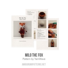 Milo the Fox amigurumi pattern by YarnWave