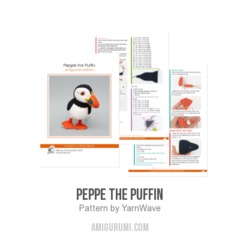 Peppe The Puffin amigurumi pattern by YarnWave