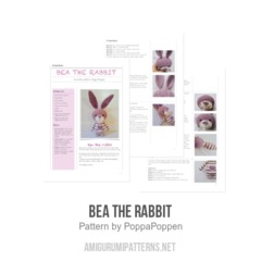 Bea the rabbit amigurumi pattern by Poppacrafts