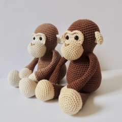 Michel the monkey amigurumi pattern by Poppacrafts