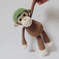 Michel the monkey amigurumi pattern by Poppacrafts