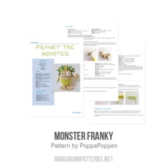 Monster Franky amigurumi pattern by Poppacrafts