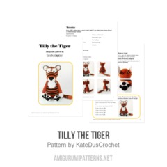 Tilly the Tiger amigurumi pattern by KateDusCrochet