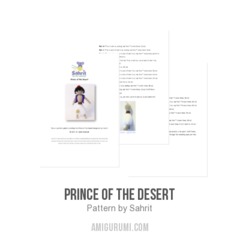 Prince of the Desert amigurumi pattern by Sahrit
