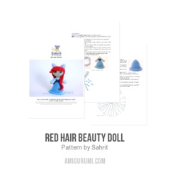 Red Hair Beauty doll amigurumi pattern by Sahrit