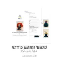 Scottish Warrior Princess amigurumi pattern by Sahrit