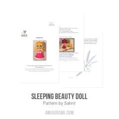 Sleeping beauty doll amigurumi pattern by Sahrit