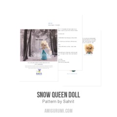 Snow Queen doll amigurumi pattern by Sahrit