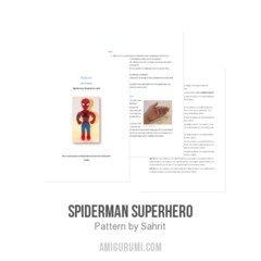 Spiderman Superhero amigurumi pattern by Sahrit