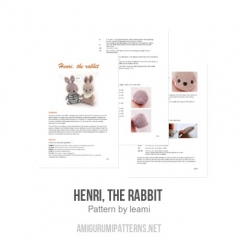Henri, the rabbit  amigurumi pattern by leami