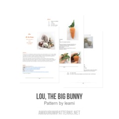 Lou, the big bunny amigurumi pattern by leami