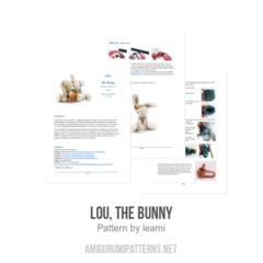 Lou, the bunny amigurumi pattern by leami