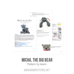 Micha, the big bear amigurumi pattern by leami