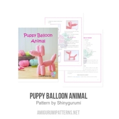 Skittles the Puppy Balloon Animal amigurumi pattern by Shinygurumi