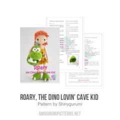 Roary, The Dino Lovin' Cave Kid  amigurumi pattern by Shinygurumi
