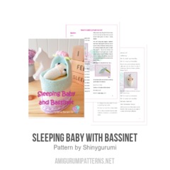 Sleeping Baby with Bassinet amigurumi pattern by Shinygurumi