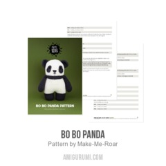 Bo Bo Panda amigurumi pattern by Make Me Roar
