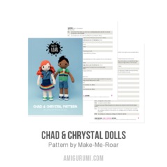Chad & Chrystal Dolls amigurumi pattern by Make Me Roar